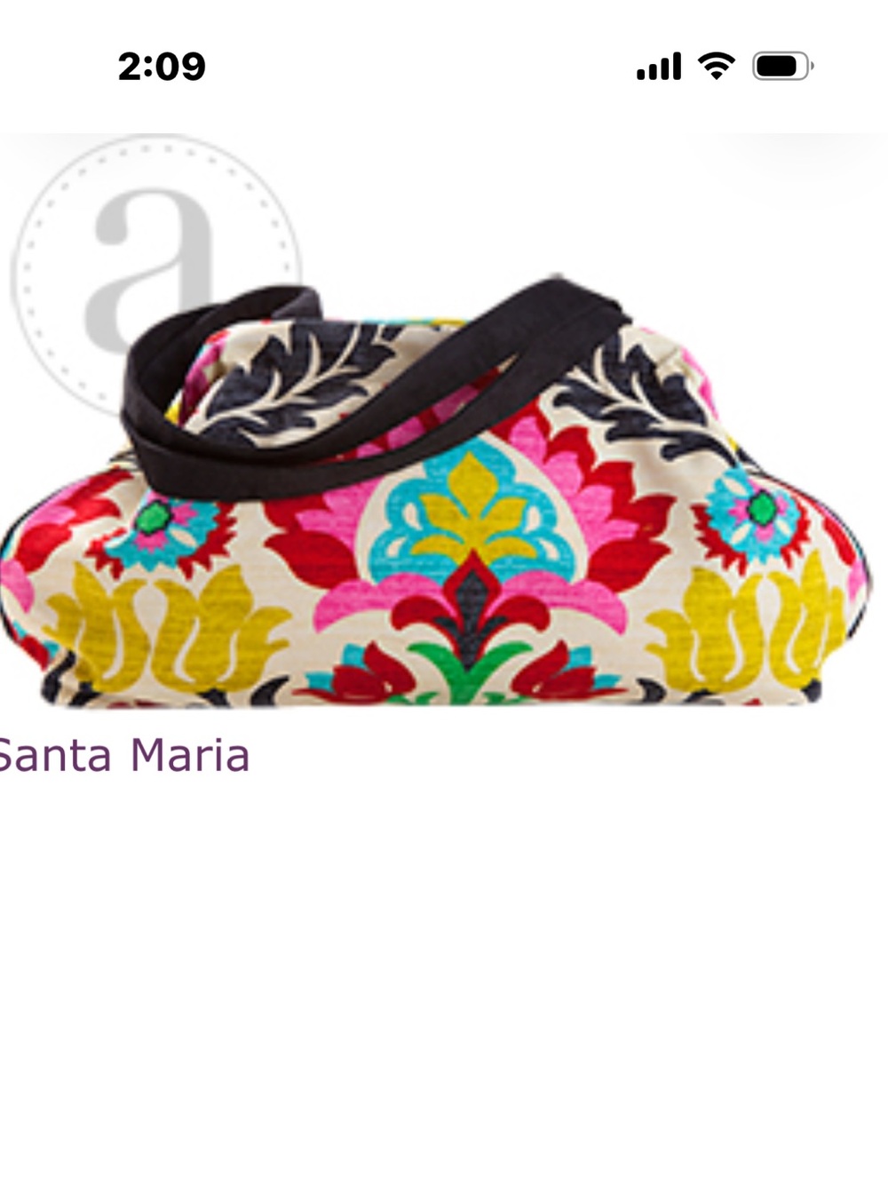 ATENTI โSanta Mariaโ doctor style knitting shoulder bag/travel bag, NWOT pretty